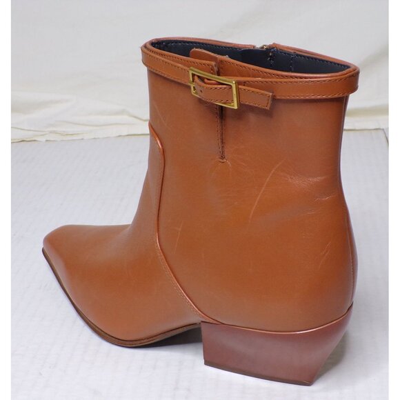 🆕FRANCO SARTO Amber Western Inspired Zip Bootie Ankle Boot 8 Brown - Picture 14 of 16